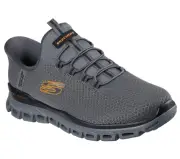 Skechers Shoes Charcoal Sport Mens Bungee Slip Ins Glide Step Memory Foam 233010
