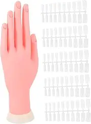 MOTHNUR 1set Vivid Hand Model for Nail Art Practice Flexible Fake Hand Nail Tips and Lightweight Manicure Tool for Beginners and Professionals