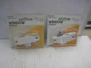 2 Slide-Co 171949-W Window Sash Locks, Cam Action, 3/8-inch Tongue, White