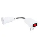 E27 Light Bulb Lamp Holder Flexible Extension Adapter Converter Socket W/ Switch