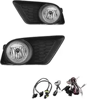 Car Fog Lights For Dodge For Charger 2011 2012 2013 2014 1Pair Fog Light Front Bumper Lamps +Wiring+Switch Kit Fog Lamps Assembly Car Front Bumper Fog Light