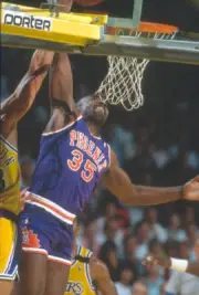 Armen Gilliam Phoenix Suns goes up to slam dunk v Los Ange Basketball 1988 Photo