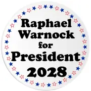Raphael Warnock for President 2028 - 3 Pack Circle Stickers 3 Inch - Election