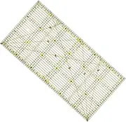 SEWACC DIY Patchwork Ruler with Double Color Grid Lines Precision Quilter's Tool for Seamless Slitting for Quilting and Craft Projects