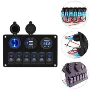 6 Gang Switch 12V Panel LED Rocker Light Circuit Breaker For Car RV Boat Marine (for: Daihatsu)