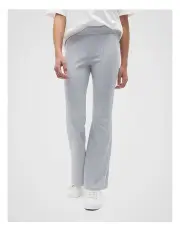 [Seed Heritage] Kick Flare Rib Pant in Cloud Grey Marle