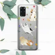 Cute Cats Watercolor Flowers Case For Samsung Note 20 S10 S20 S21 S22 S23 S24 FE