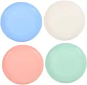 4Pcs Cat Bowls for Food and Water,Shallow Cat Food Dish Whisker Friendly,5.9Inch