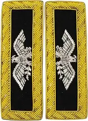 [UK EMPIRE GROUP] Civil War US Officer Shoulder Boards Colonel (Silver Eagle) Staff Black – Gold Bullion Embroidered | ACW Rank Insignias