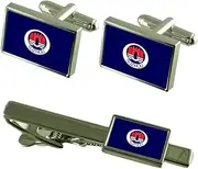 [Select Gifts] Suzhou City China Flag Cufflinks Tie Clip Box Gift Set