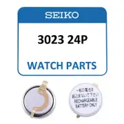 Genuine Seiko Kinetic Watch Capacitor 3023 24P Rechargeable Battery - FRESH/NEW!