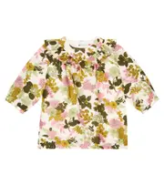 [Bonpoint] Bonpoint Baby Falbali floral cotton and linen dress M 18 multicoloured