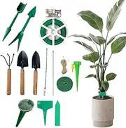Potting Moss Sticks Set - Plant Support Stakes Accessories Kit - Includes Hole Puncher, Planter, Cable Tie, Seedling Lifter, Twine for Creeper