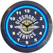 Neonetics 15" "Oldsmobile Service" Wall Mount Light Up Neon Clock Sign