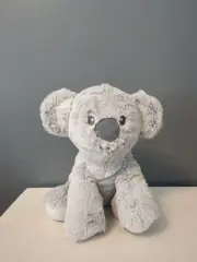 Kellytoy Baby 11” Sitting Gray Koala Bear Soft Plush Rattle Stuffed Animal Toy