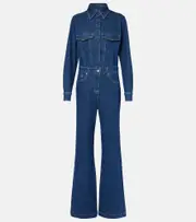 [7 For All Mankind] 7 For All Mankind Flared denim jumpsuit AU 12 blue