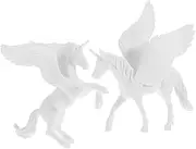 Kisangel 2pcs Coloring Animal Models Unicorn Paint Paint Your Own Unicorn Drawing Number Sketch Drawing Kit Horse Birthday Party Supplies Plastic
