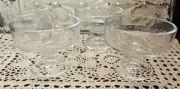 Set of 4 Clear Glass Dessert Ice Cream Sherbert Pedestal Dishes