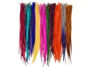 50 Pieces Colorful Thin Long Whiting Farms Rooster Saddle Hair Extension Feather