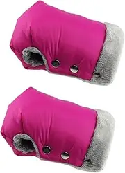 Breathable Stroller Glove,Waterproof Winter Pram Hand Muff,Pram Hand Warmer,Stroller Hand Muff for Bicycle Pram Buggy Trailer Accessories, Pink