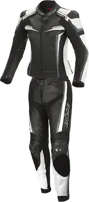 Büse Mille Two Piece Ladies Motorcycle Leather Suit, black-yellow, Size 44 for Women Black Yellow
