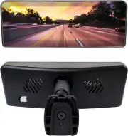 Frameless Rear View Mirror Replacement with 7" LCD Screen and 4 Video Inputs