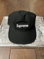 Supreme FW24 Military Camp Cap Black Embroidered One Size New IN HAND