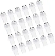 VICASKY 30pcs Roll Tooth Transparent Roller Ball Replacement for Roll Bottles Metal Balls for Smooth Application for Essential Oils Perfumes Travel Use