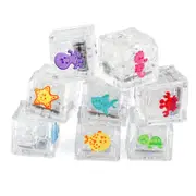 8pcs Mini Glow In Water Light Up Color Changing Led Ice Cube Baby Bath Toy