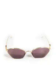 Purple Cat Eye Metal Sunglasses