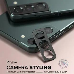 【Ringke】三星 Galaxy S22 / S22 Plus Camera Styling 金屬鏡頭保護框 黑色(Rearth 鏡頭貼)