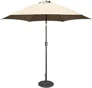 TropiShade 9 ft Bronze Aluminum Patio Umbrella with Beige Polyester Cover