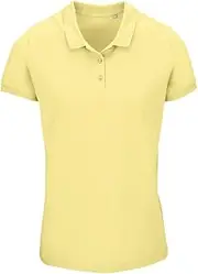 [SOL'S] SOLS Womens/Ladies Planet Piqué Organic Polo Shirt (UK Size: 16 UK - 18 UK) (Light Yellow)