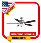 Southwind II 52 in. Indoor LED Brushed Nickel Ceiling Fan with Light Kit