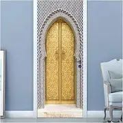 Door Stickers Simulation Door Frame Door Sticker Home Decoration DIY Wall Sticker Living Room Art Applique Wallpaper (Size : 95x215cm)