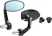 For MT09 MT07 For R1200GS F800GS R 1250 RT Motorcycle Bar End Mirrors Rearview Mirror Side Mirrors 7/8 22mm CNC Black Motorcycle Rearview Mirror(Bundle 1)