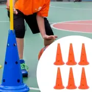 6Pcs Soccer Cones Agility Practice with Hole Sport Training Cone for Football