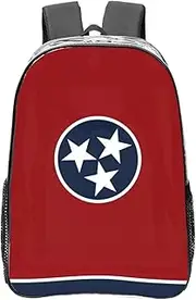 HJLUUFT Tennessee state flag print Clear Backpack for Stadium Events, Small Clear Backpack for Concert Festival Sports