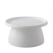 Mushroom Style Round Coffee Table 71CM - White
