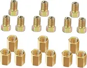 HOMOCONO 18 Pcs Brake Line Fittings Assortment with Threads for Inverted Flare Tube Complete Replacement Kit for Hydraulic Brake Line Repairs