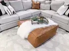 Luxurious 30'' Retro Amazing Looking Unstuffed Moroccan Leather Pouffe