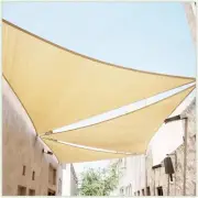 Triangle Sun Shade Sail CNAPT18 Canopy Fabric Cloth 18 X 18 X 18 Beige