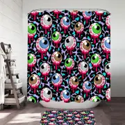 Halloween Scary Eyeballs Shower Curtain
