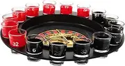 Happyyami Casinos Drinking Game Roulette Drinking Game 1 Set Wine Turntable Drinks Plastic Gentleman to Rotate Poker Shot Drinking Game Shots Glass Roulette