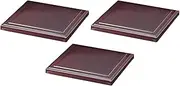 Set of 3 [A] 5 inch Sensuji Shokado Lid Only, Black Painted Inside [6.1 x 6.1 x 0.6 inches (15.5 x 15.5 x 1.6 cm) | Shokado Bento
