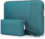 [HYZUO] 17-17.3 Laptop Sleeve Bag Set for 17" 17.3" HP/Lenovo/Dell/ASUS/Acer/LG/Toshiba/MSI Gaming Laptop/Razer Blade 17/18, Notebook Protective Case for Men Women, Dark Green