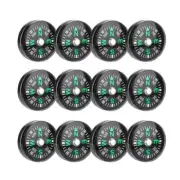 12 Pcs 20mm Mini Pocket Button Compass for Hiking Watch Band Paracord Camping