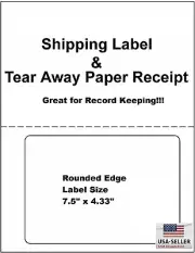 2000 Laser /Ink Jet Labels Click-N-Ship with Peel Off Receipt -Perfect for USPS!