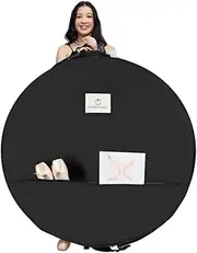 [Kendall Country] Professional Dance Pancake Tutu Bag - 3-inch Gusset, 2 deep pockets for Tutu Skirts, Travel Storage Costumes, Ballerinas, and Competitive Dancers