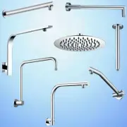 WELS 8-16" Round Rain Shower Head or Swivel Wall Gooseneck Ceiling Arm Chrome
